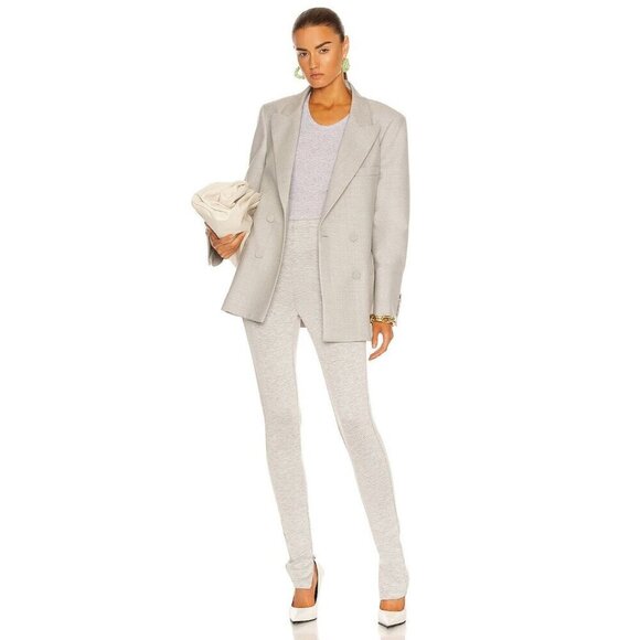 WARDROBE.NYC Side Zip Leggings in Grey Marl XSmall New Womens Skinny Pants - Picture 1 of 16